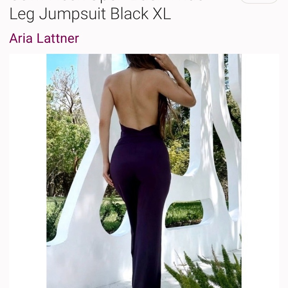 Aria Teal Wide-Leg Jumpsuit - Picture 6 of 6